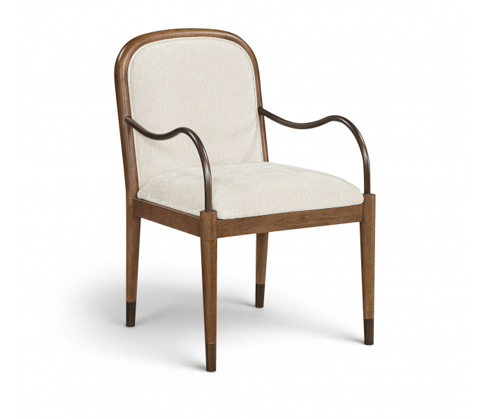 Cambria - Fabric Upholstered Accent Chair - Beige / Brown