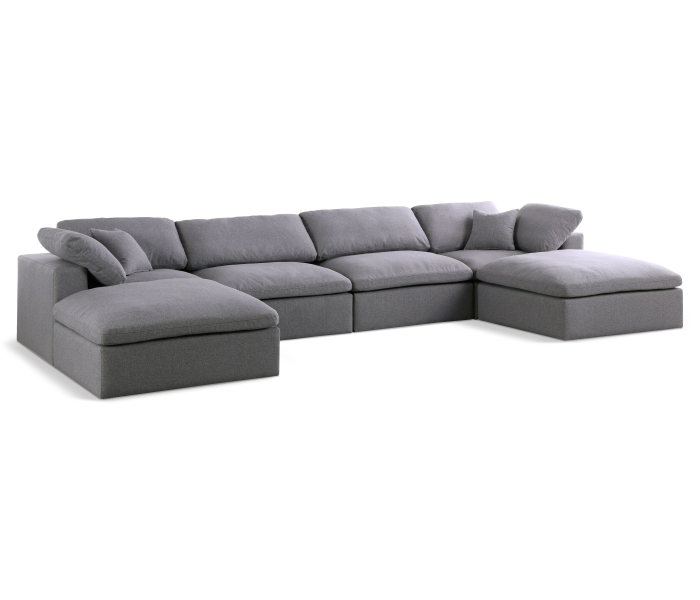 Serene - 6 Piece Modular Double Chaise Sectional, 158"