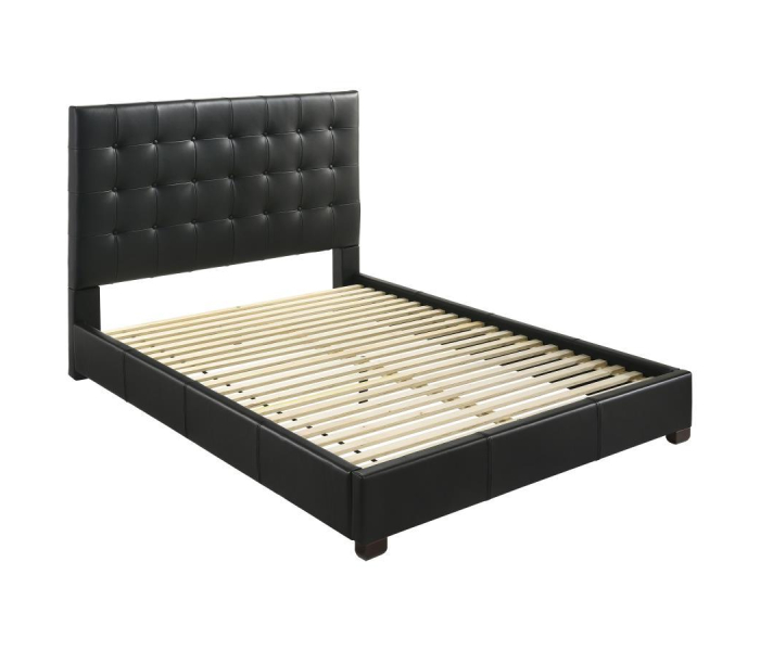 Medley - Genuine Leather Queen Panel Platform Bed