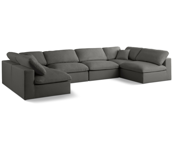 Plush - 6 Piece Modular U-Shaped Sectional, 158"