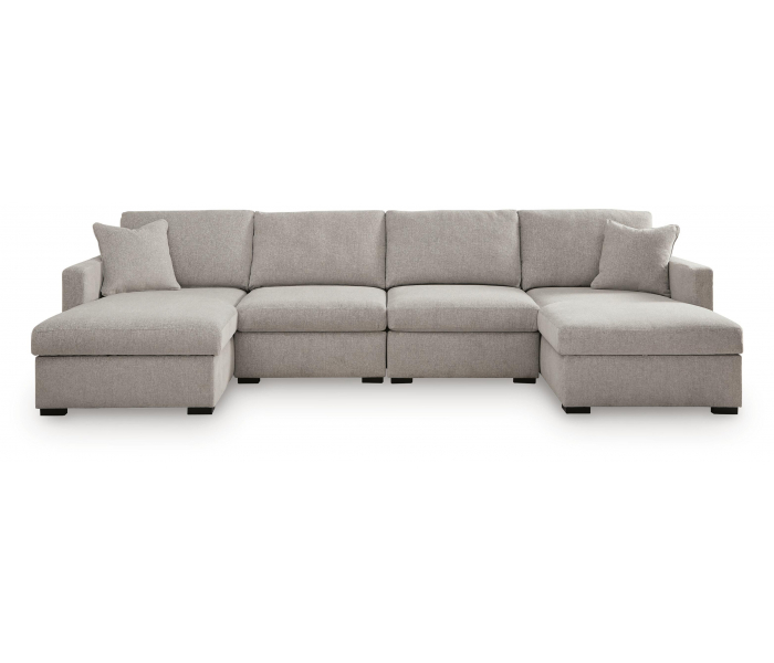 ModMax Luxe 4-Piece Double Chaise Sectional Flint