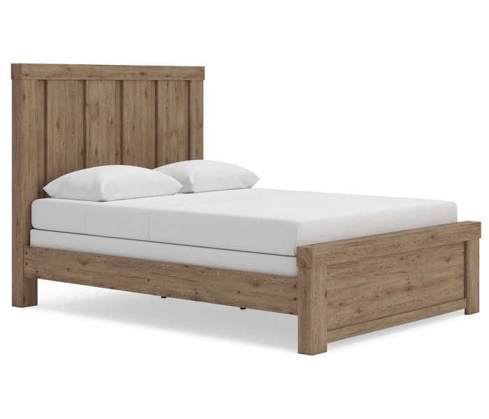 Oliandon - Queen Panel Bed - Light Brown