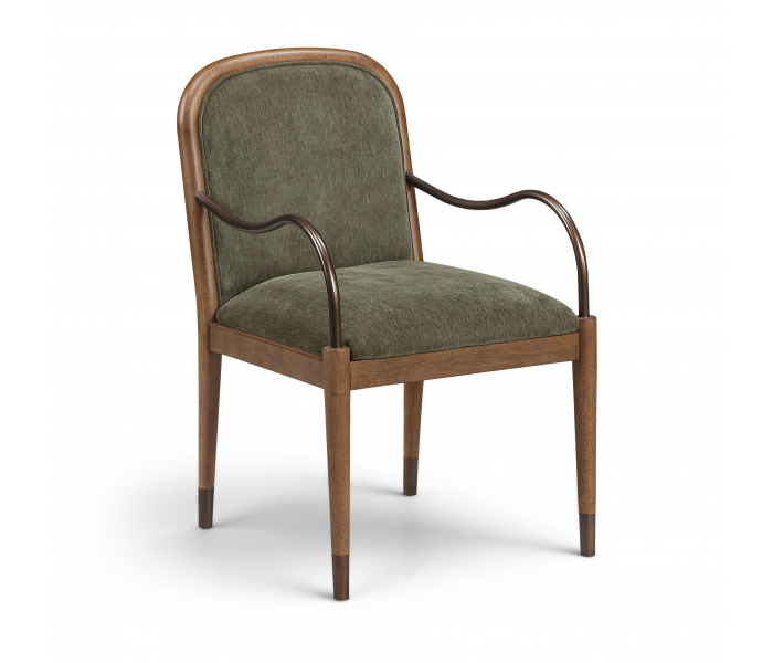 Cambria - Fabric Upholstered Accent Chair - Beige / Brown