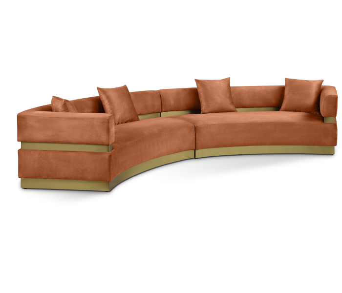 Belsa - 2 Piece Sectional - Cognac, 148"
