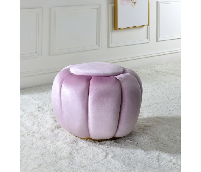 Heiress - Ottoman - Bubblegum Pink Velvet