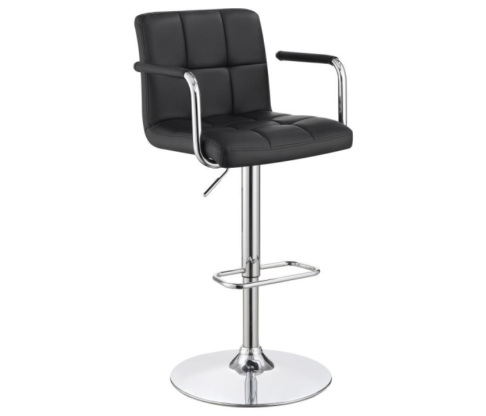 Palomar - Adjustable Height Bar Stool - Black And Chrome