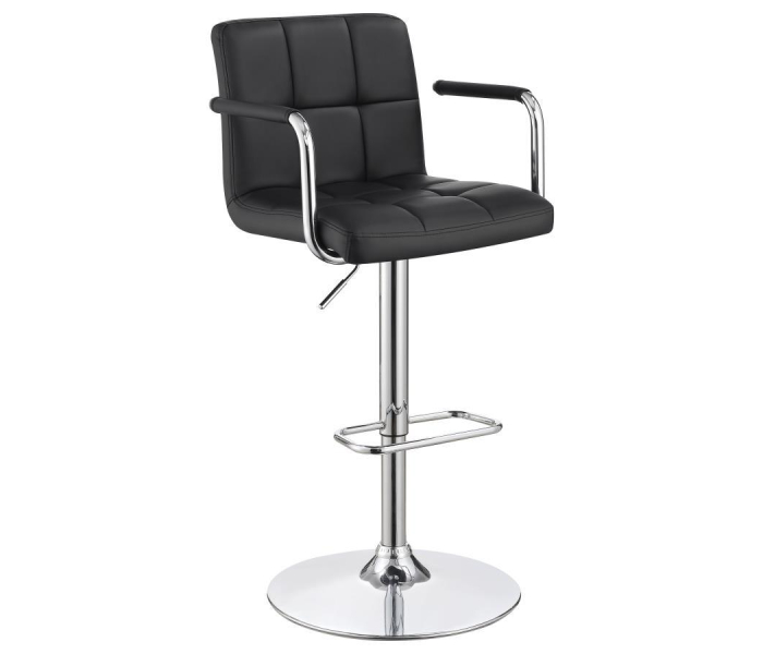 Palomar - Adjustable Height Bar Stool - Black And Chrome
