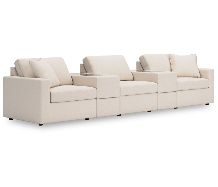 Cozymax - Oyster - 5-Piece Sectional With Storage Consoles, 142"