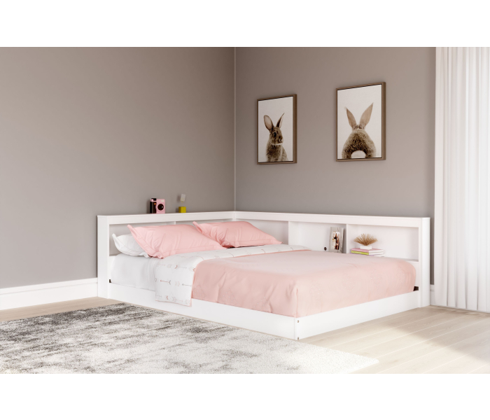 Piperton - White - Full Bookcase Storage Bed