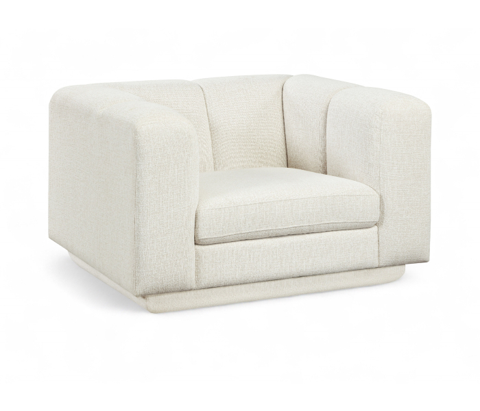 Modari - Fabric Upholstered Chair - Cream - White