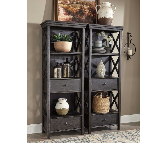 Tyler Creek - Dark Gray - 2 Pc. - Display Cabinets