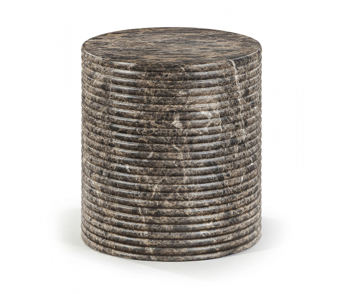 Rapallo - Concrete Indoor/Outdoor End Table - Brown, 16.75"