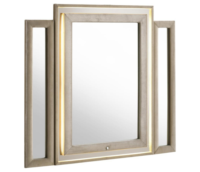 Lorient - LED Dresser Mirror - Ivory And Camel, 44.5" Wide