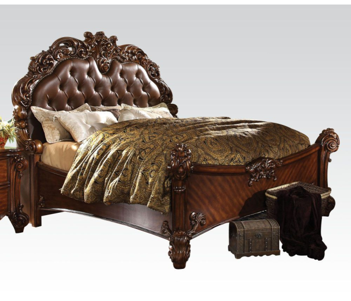 Vendome - Eastern King Bed - PU & Cherry
