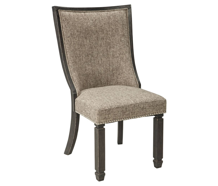 Tyler Creek - Black / Grayish Brown - Dining UPH Side Chair (Set of 2) - Framed Back