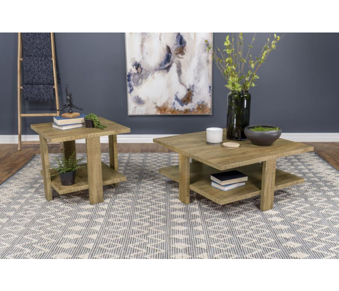 Dawn - 2 Piece Round Coffee And End Table Set - Mango