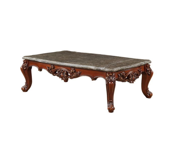 Eustoma - Coffee Table - Marble & Walnut, 63"