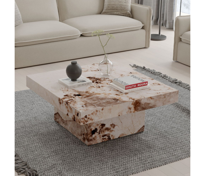 Fultan - Coffee Table - Engineered Stone Finish, 36"