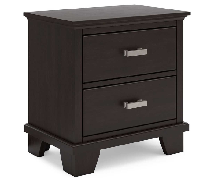 Covetown - Dark Brown - Two Drawer Night Stand