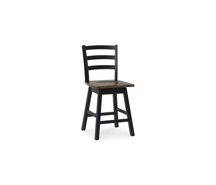 Wildenauer Swivel Stool (Set of 2) Brown / Black