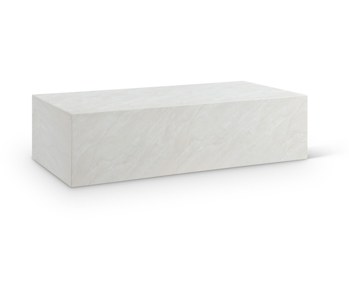Piazza - Marble Finish Concrete Coffee Table, 52"