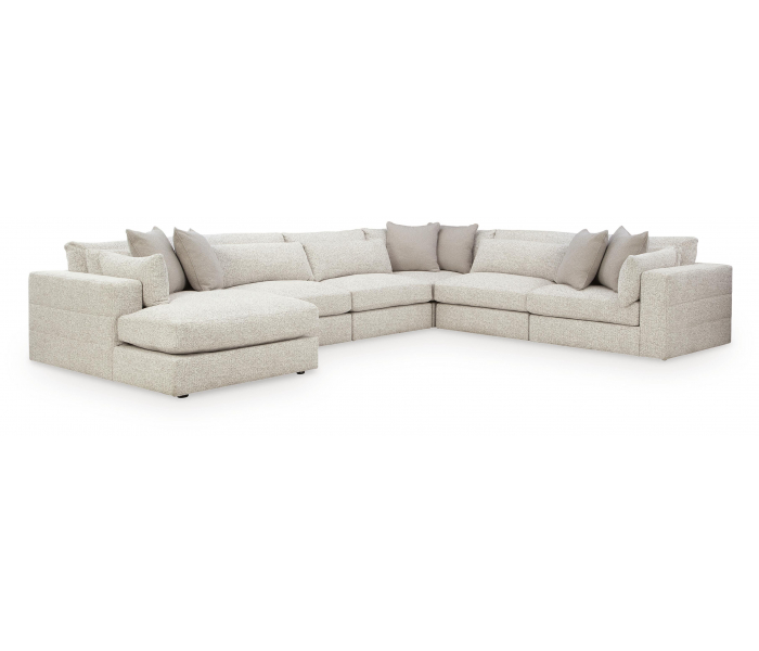 Ashbourne Estate 6-Piece Sectional With LAF Corner Chaise Snowstone, 170"