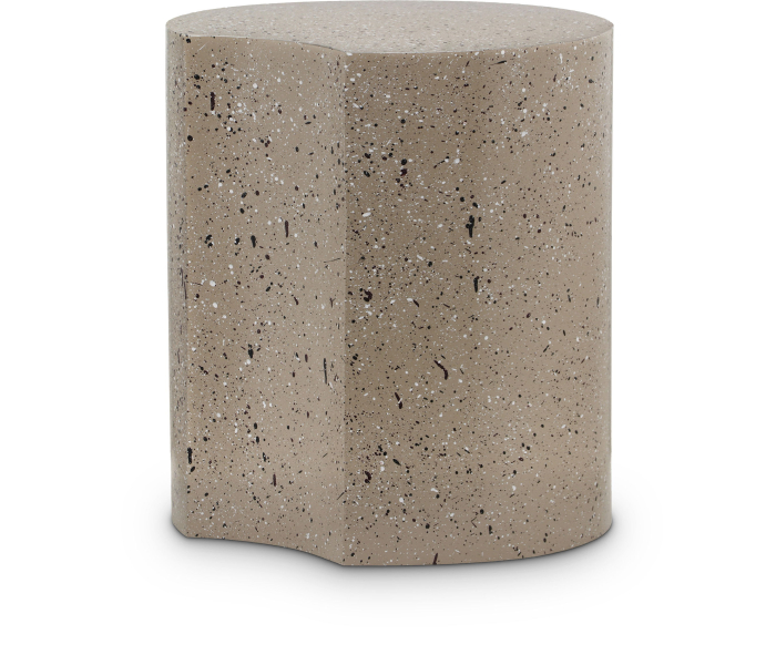 Dimple - 16" End Table - Taupe Terazzo, 15"