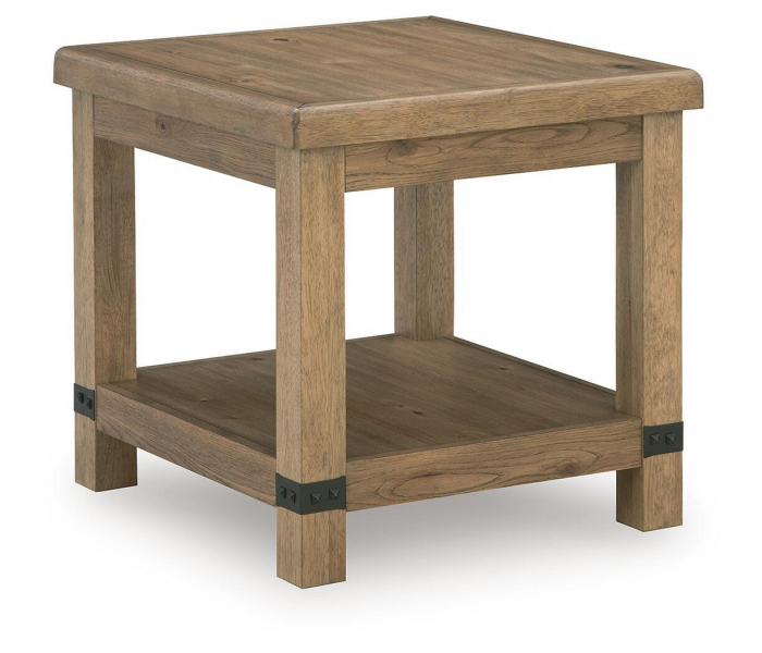 Ridgester Rectangular End Table Light Brown, 24"