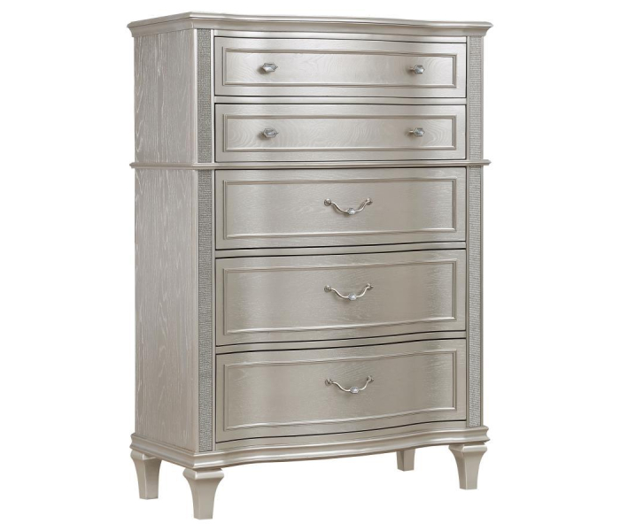 Evangeline - 6-Drawer Bedroom Chest - Silver Oak, 59.5" Tall