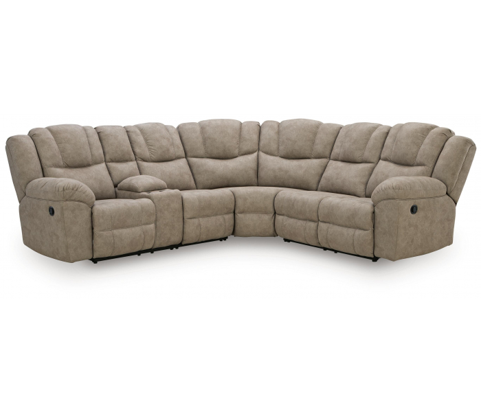 Pearce-Pike 3-Piece Reclining Sectional With LAF Reclining Loveseat With Console Birch