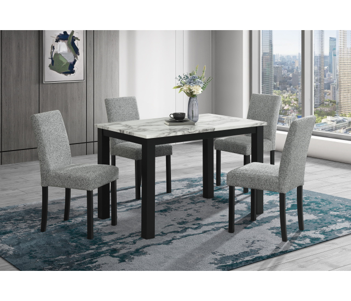 D8032 / D9026 - 2 Piece Dining Room Set (Dining Table And Dining Chair) - Black / Gray / - Black
