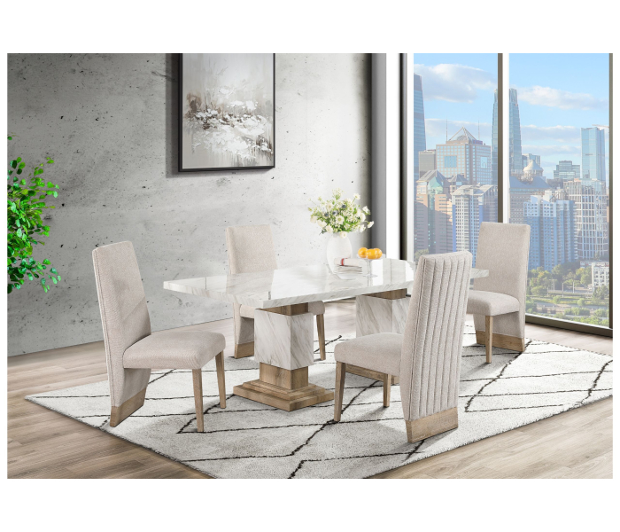 7 Piece Dining Room Set (Dining Table And 6 Dining Chairs) - Natural