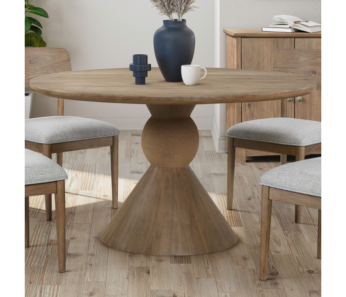 Briarcrest - 54" Round Pedestal Table - Tobacco - Light Brown, 54"