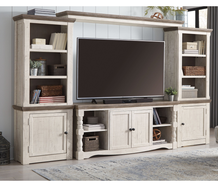Havalance - Brown / Beige - 4 Pc. - Entertainment Center - 67" TV Stand