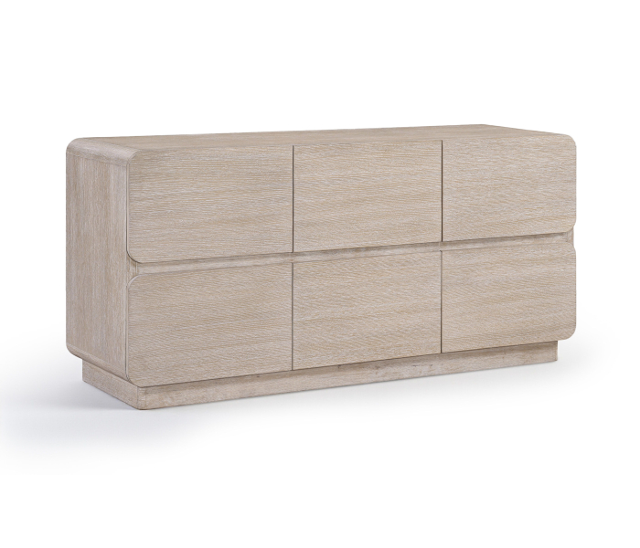 Adagio - Solid Wood And Oak Veneer Dresser - Natural - Light Brown, 68" Wide