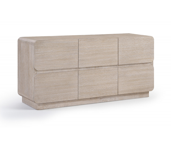 Adagio - Solid Wood And Oak Veneer Dresser - Natural, 68" Wide