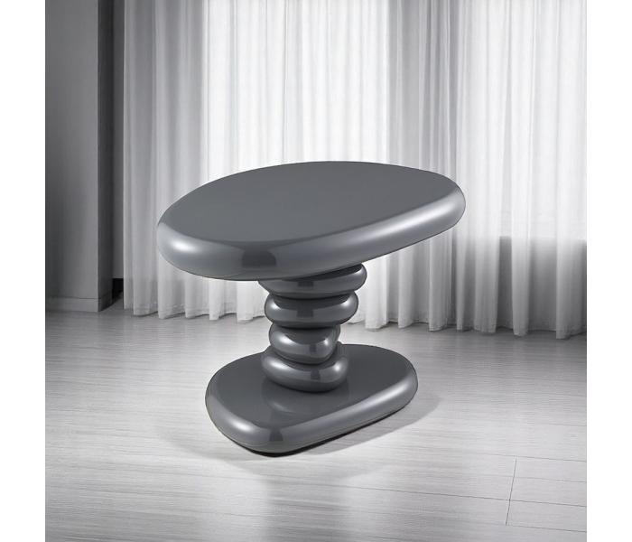 Charlene - End Table - Gray High Gloss - Dark Gray, 22"