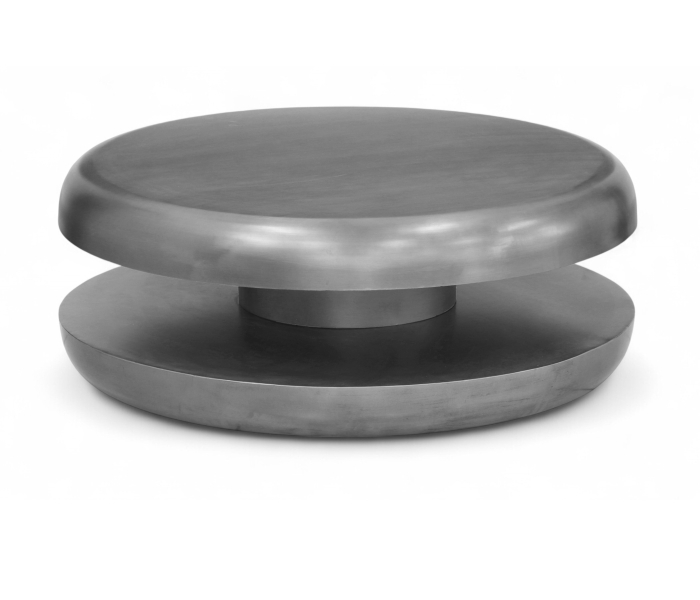 Jamison - Iron Coffee Table - Silver - Pearl Silver, 39"