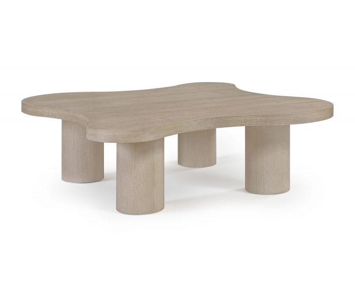 Cove - 48" Oak Veneer And Solid Wood Coffee Table - Natural - Light Brown, 48"
