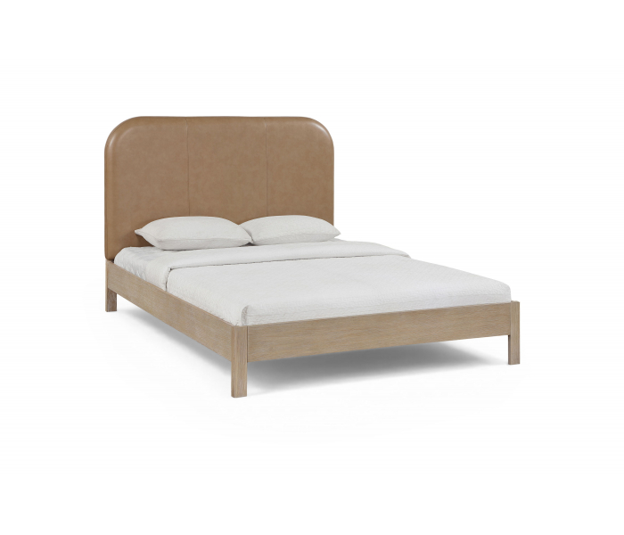 Caswell - Upholstered Full Bed - Natural