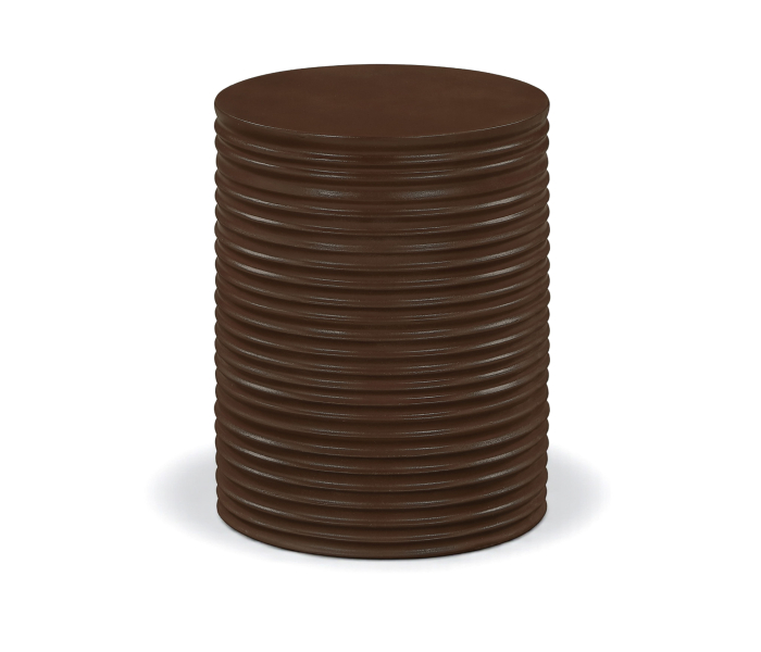Nobi - Concrete End Table - Brown, 13.5"