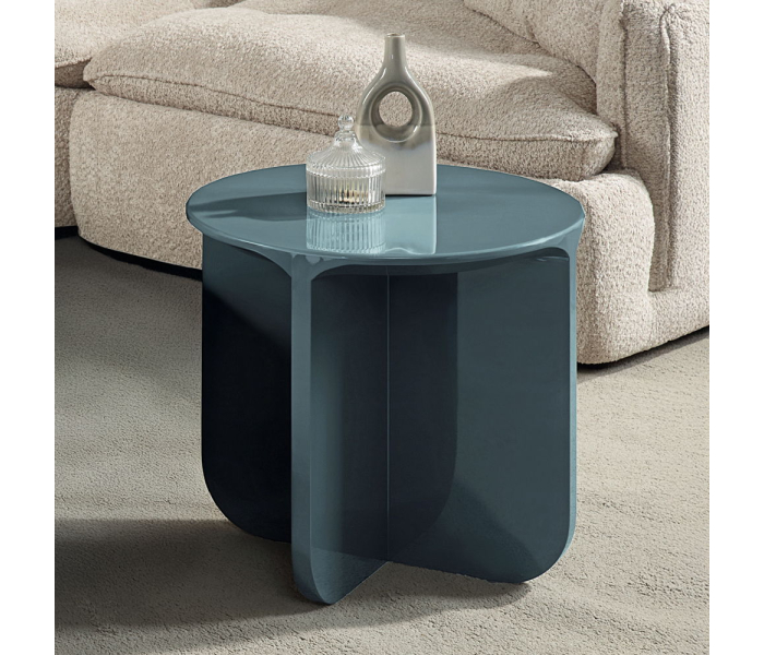 Lamond - End Table - Teal High Gloss - Blue, 20"
