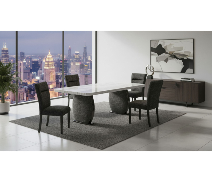 D2502 - 5 Piece Dining Room Set (Table And 4 Chairs) - Black