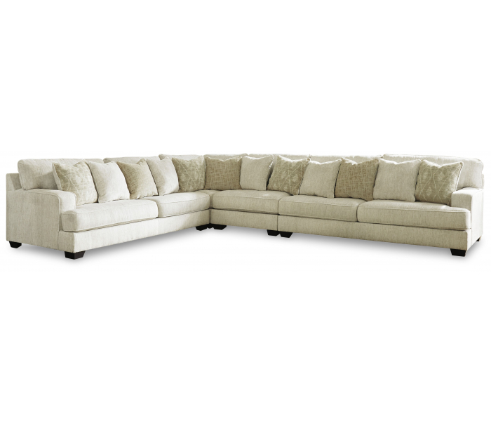 Rawcliffe Left Arm Facing Sofa 4 Pc Sectional Parchment, 168"