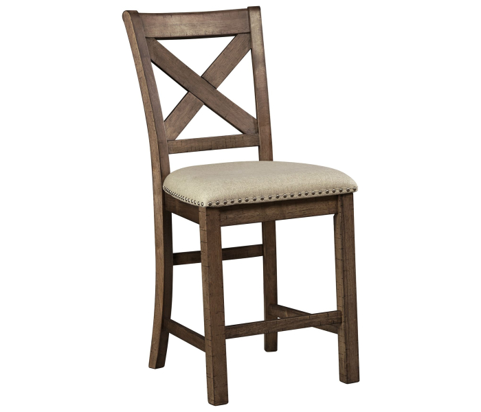 Moriville - Beige - Upholstered Barstool (Set of 2)