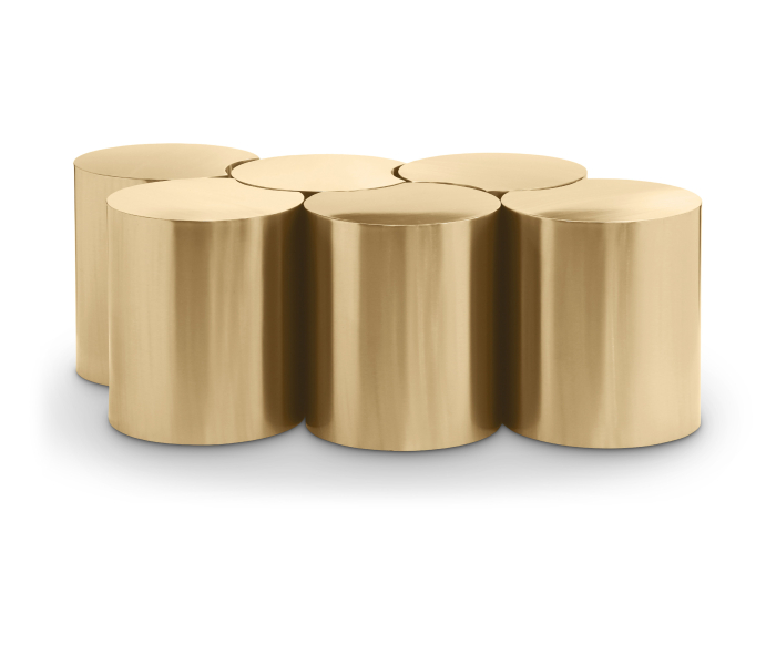 Dimple - 18" 6 Piece Modular Coffee Table, 44"