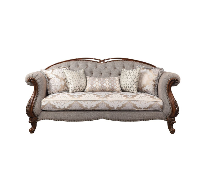 Miyeon - Sofa - Fabric & Cherry, 88"