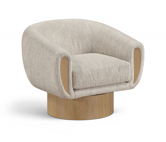 Avella - Interwoven Fabric Upholstered Swivel Accent Chair