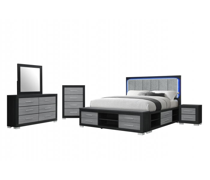 Emma - Full Bed Siderail - Gray / - Dark Gray