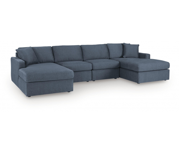 Modmax 4-Piece Double Storage Chaise Sectional Ink, 142"
